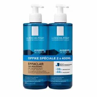 La Roche-Posay Effaclar čistící gel Gel Moussant Purifiant 2 x 400 ml