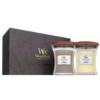 WOODWICK Dárkový set Fireside a Linen 2 ks