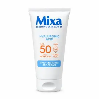 Mixa ochranný krém Hyaluronic Acid Daily Invisible SPF Cream SPF50 50 ml