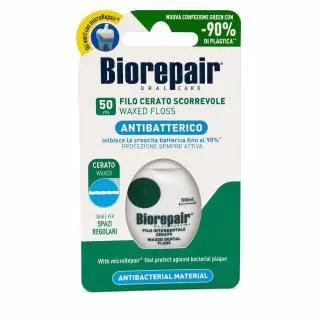 BioRepair antibakteriální voskovaná zubní nit, 50m