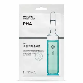 Plátýnková maska s exfoliačním efektem - Missha Mascure sheet mask PHA