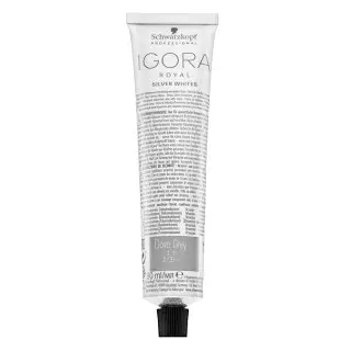 Schwarzkopf Professional Igora Royal SilverWhite Permanent White Refining Color Creme profesionální permanentní barva na vlasy pro platinově blond a š