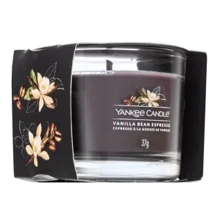 Svíčka Yankee Candle votivní ve skle, Vanilla Bean Espresso