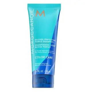 Neutralizační šampon pro blond vlasy Moroccanoil Blonde Perfecting Purple Shampoo - 70 ml + dárek zdarma