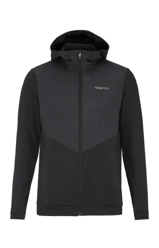 Pánská sportovní bunda CRAFT ADV Essence Jersey Hood 2 - černá Velikost: XXL