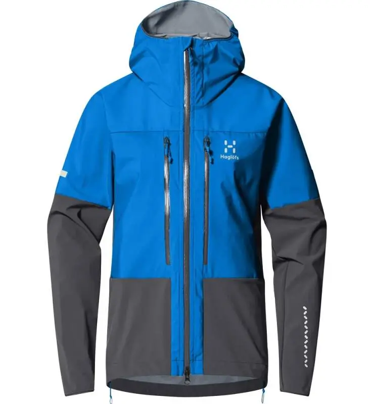 Dámská softshellová bunda Haglöfs L.I.M Hybrid Touring Hood - modrá Velikost: