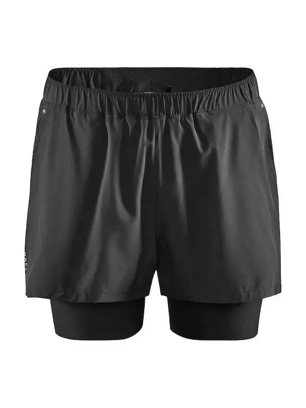 Pánské běžecké šortky CRAFT Adv Essence 2v1 černé Velikost: XXL
