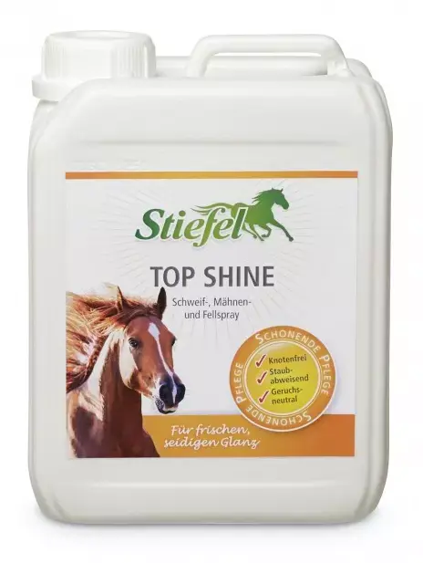 Top shine čistící lesk 2,5 l (Stiefel Top shine pro svěží hedvábný lesk vašeho koně, kanystr 2,5 l)
