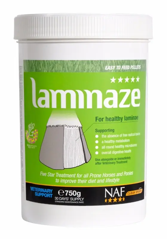 NAF Laminaze pro koně se sklony ke schvácení 750 g (NAF Laminaze, krmný doplněk pro koně se sklony ke schvácení, kyblík 750g)