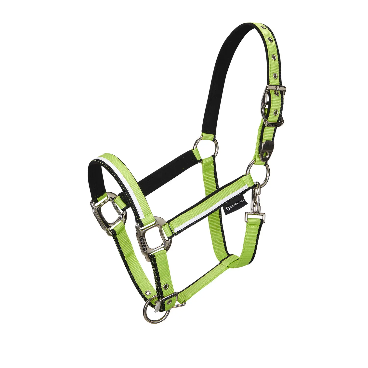 Ohlávka s vodítkem Equestro White Trim full limetková