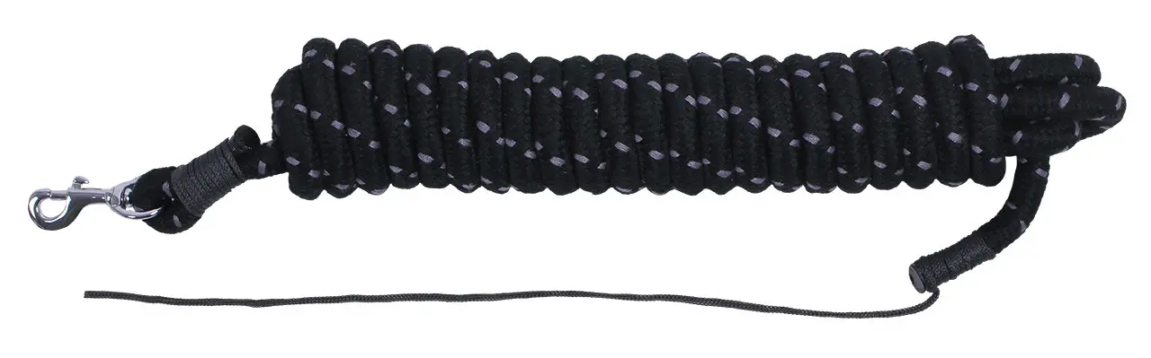 Horsemanship lano 6,8m, široké 14mm - černé