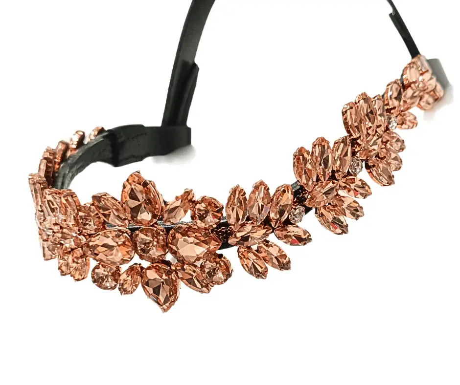 Luxusní čelenka Lunaria Rose Gold