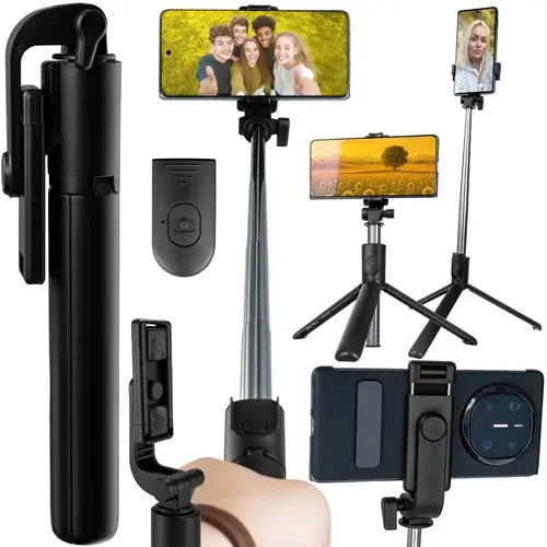 Bluetooth selfie tyč 2v1 - stativ - dálkové ovládání