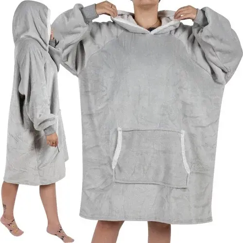 Velká oversize mikina - šedá deka