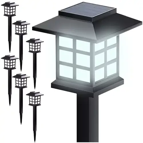 Solární zahradní lampy – lucerny 6 kusů v sadě