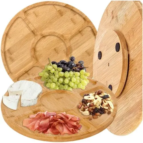 Bambusový otočný servírovací talíř – 33 cm