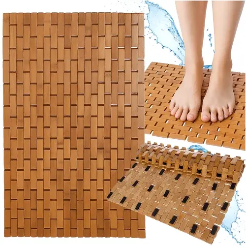 Bambusová koupelnová předložka – 80×50 cm
