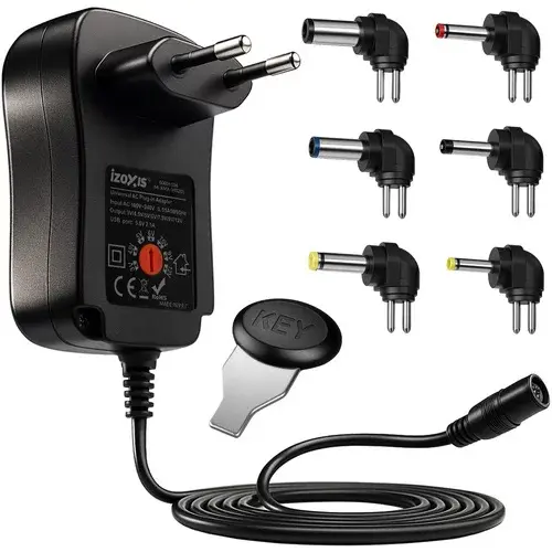 Univerzální napájecí zdroj – nabíječka 3–12 V se 6 konektory