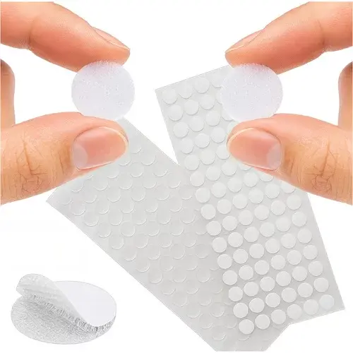 Samolepící suchý zip – kolečka 18 mm, 500 kusů, bílý