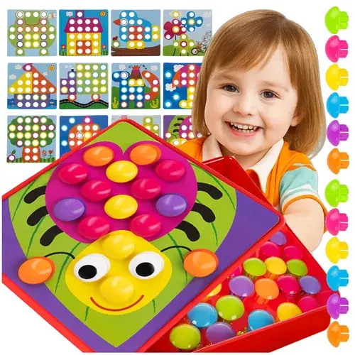 Vzdělávací mozaika - knoflíkové puzzle