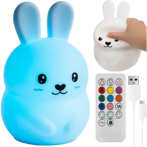 Dětská LED noční lampička RGB – Králík LED