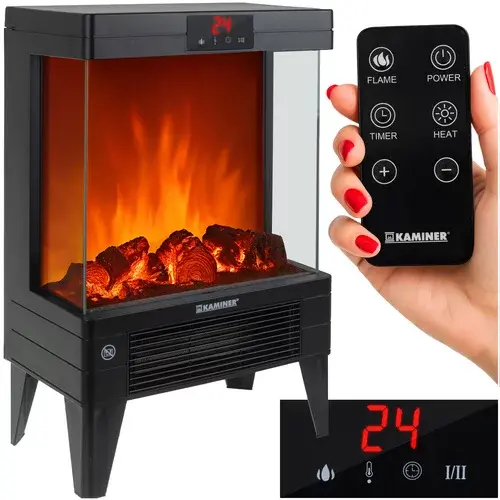 Elektrický krb s efektem ohně – 2000 W – ventilátor s funkcí vytápění
