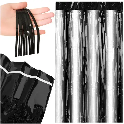 Dekorativní černá samolepicí záclona 100 × 200 cm – párty záclona