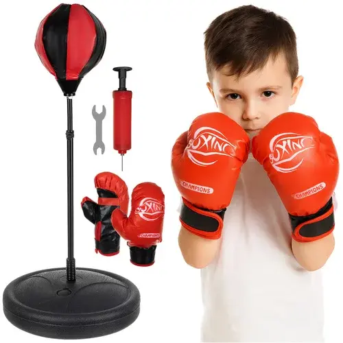 Boxovací hruška a rukavice – boxerská sada 3 v 1