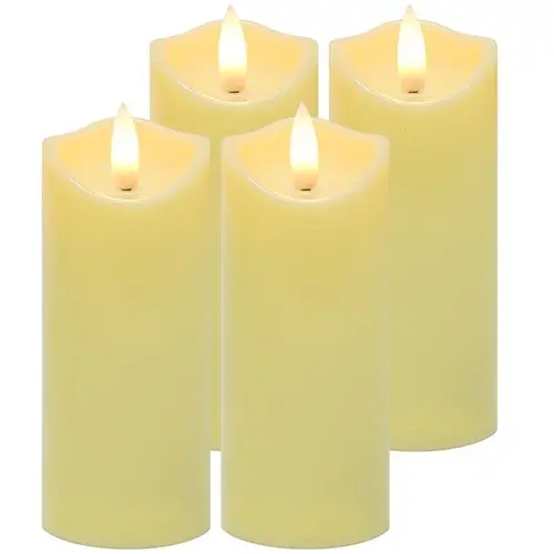 LED svíčky sada s efektem plamene 12,5 cm – 4 kusy