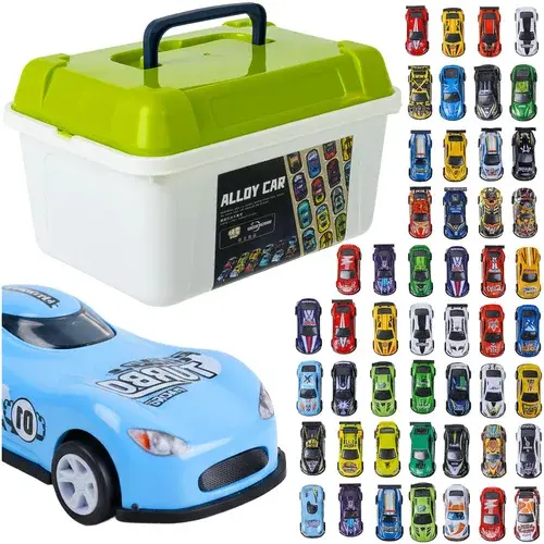 50 natahovacích autíček v boxu