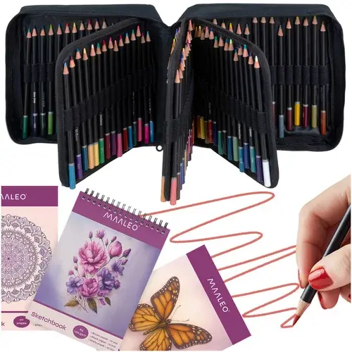 Pastelky Art Set 120 barev v pouzdře + Skicář + Kreslicí sešit