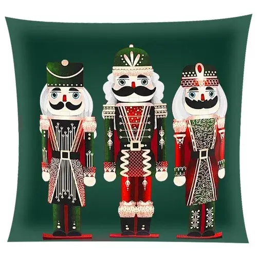 Dekorativní povlak na polštář 40x40 cm – zelený Louskáček