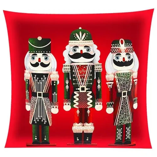 Dekorativní povlak na polštář 40x40 cm – červený Louskáček