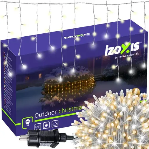 Vánoční LED závěs - déšť 100 LED venkovní - 6m teplá bílá