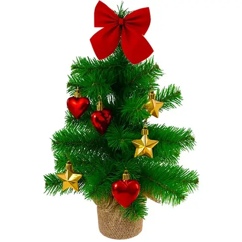 Malý umělý vánoční stromeček 45 cm – nazdobený