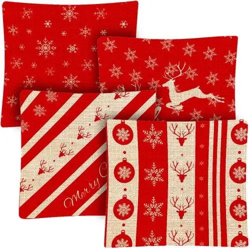Dekorativní povlak na polštář 40x40 cm – 4 kusy v sadě