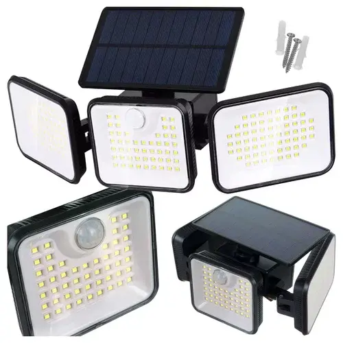 Solární lampa 180 LED se soumrakovým a pohybovým senzorem