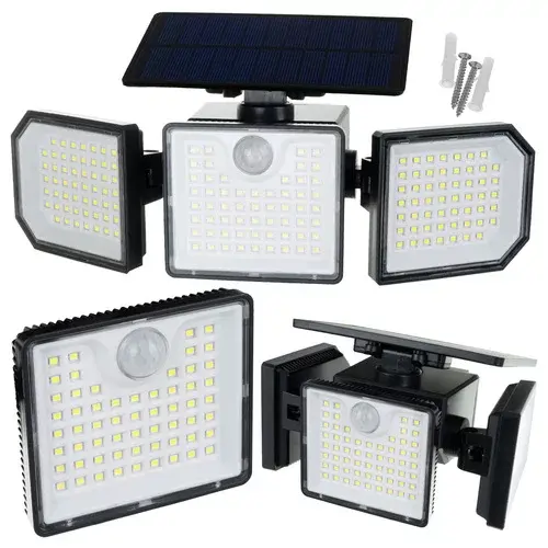 Solární lampa 167 LED, 500 lm s dálkovým ovládáním