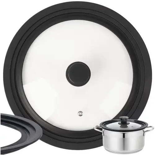 Univerzální silikonovo-skleněná poklice 3 v 1 - průměr 28/30/32 cm