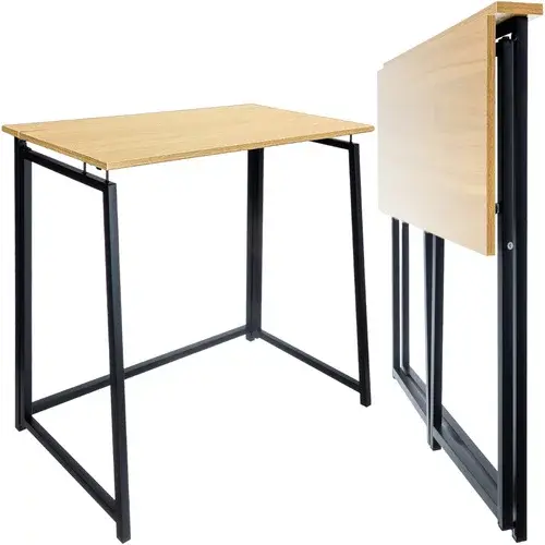 Skládací hnědý stůl – 80 × 75 × 40 cm