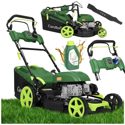 Benzínová sekačka DriveX PRO s pojezdem 196 cm³, 3,4 kW, 51 cm, 60 l koš