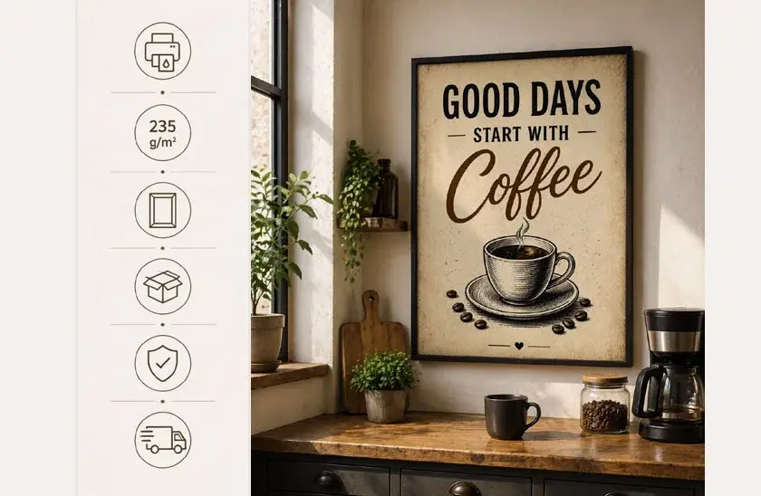 Good Days - obraz - Dobré dny začínají kávou 03