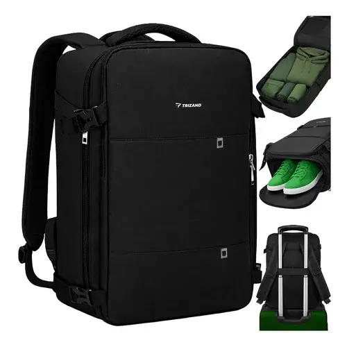 Cestovní příruční zavazadlo 40 × 20 × 25 cm – černý batoh s USB