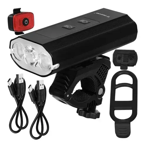 Sada LED světel na kolo – 1300 lm, 5200 mAh