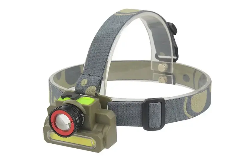 LED dobíjecí LED čelovka DOCOSS 2 v 1 - ZOOM – CREE LED + COB LED