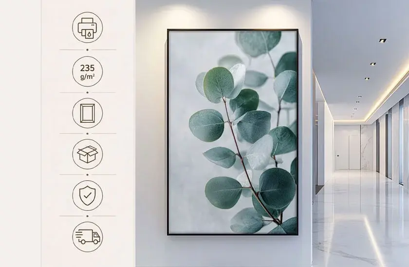 Jemná příroda - obraz - Eukalyptus v minimalistickém stylu 54