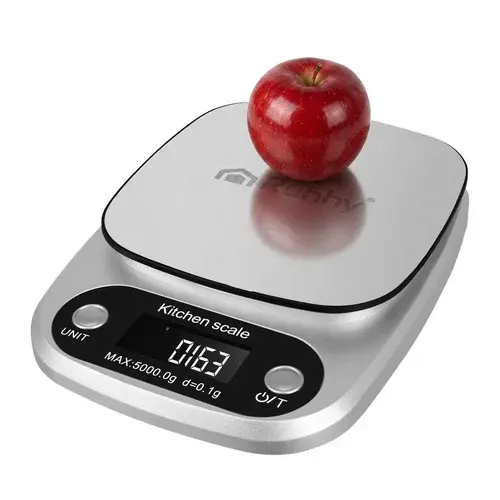 Kuchyňská elektronická váha 5 kg - 0,1 g - nerezová ocel