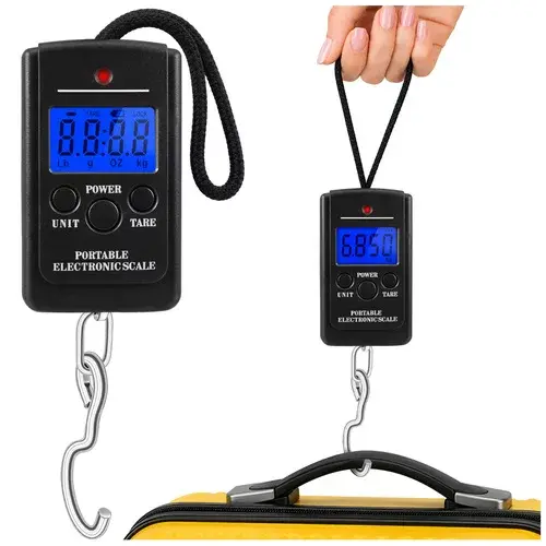 Elektronická cestovní váha na zavazadla s háčkem 40 kg