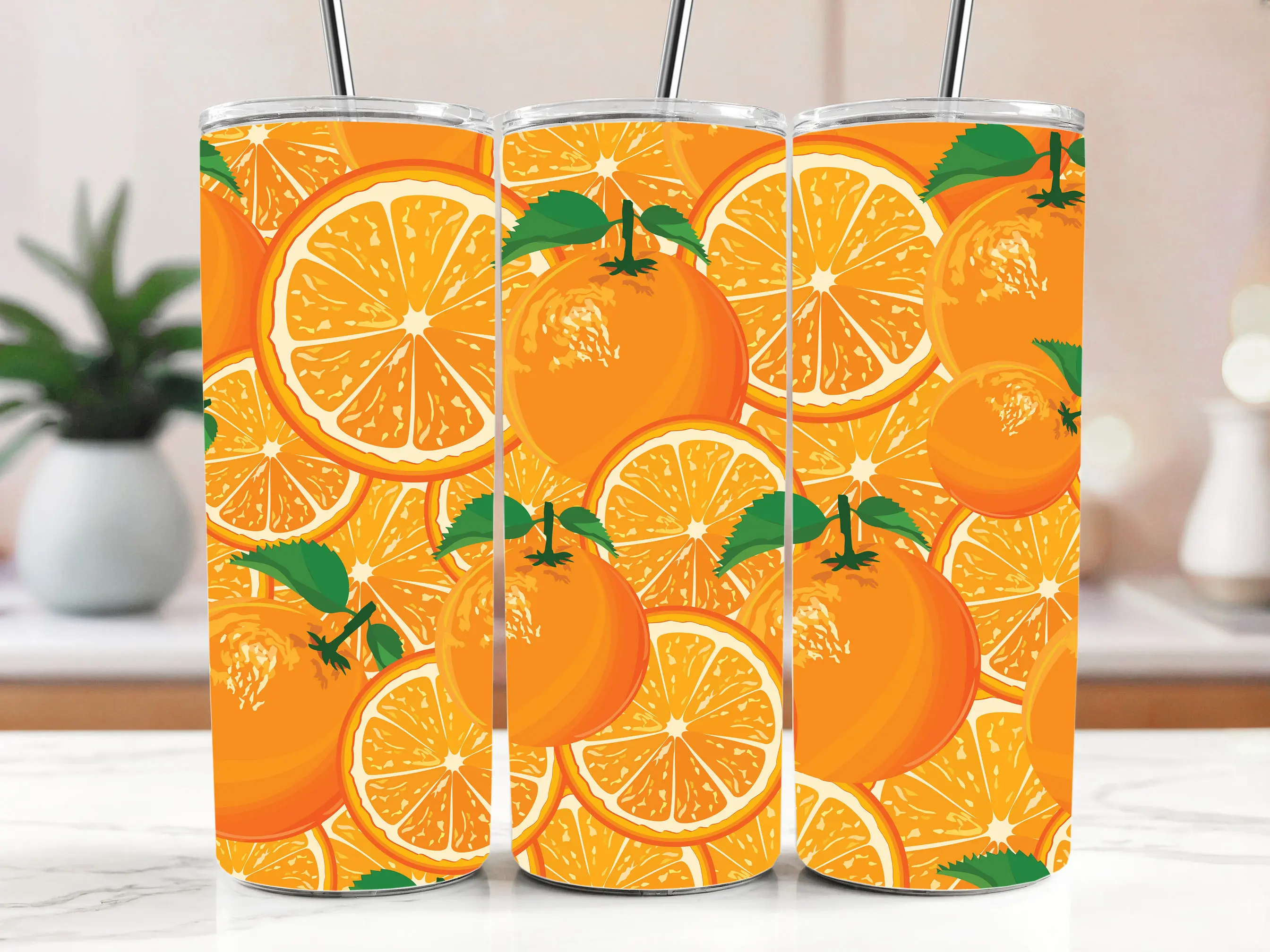 Cestovní termokelímek s brčkem 590 ml – Šťavnaté pomeranče 34
