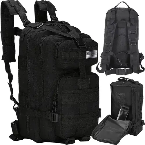 Taktický vojenský batoh XL TRIZAND černý – 35 l